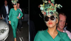 Леди Гага посетила винтажный магазин в костюме «доллара» (8 фото)