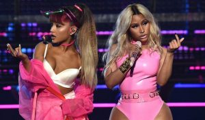 Ариана Гранде отметилась на новом сингле Ники Минаж “Bed”